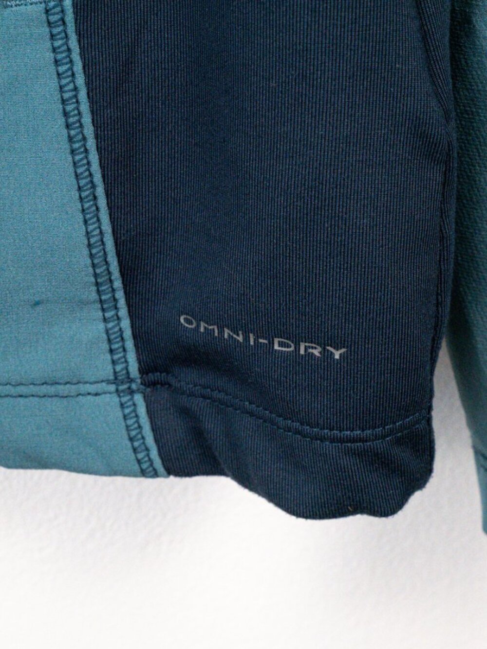 Columbia Omni Dry Teal Blue Colorblock Full Zip Performance Running Jacket M - Picture 4 of 6